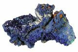 Sparkling Azurite Crystals with Malachite - Laos #161590-1